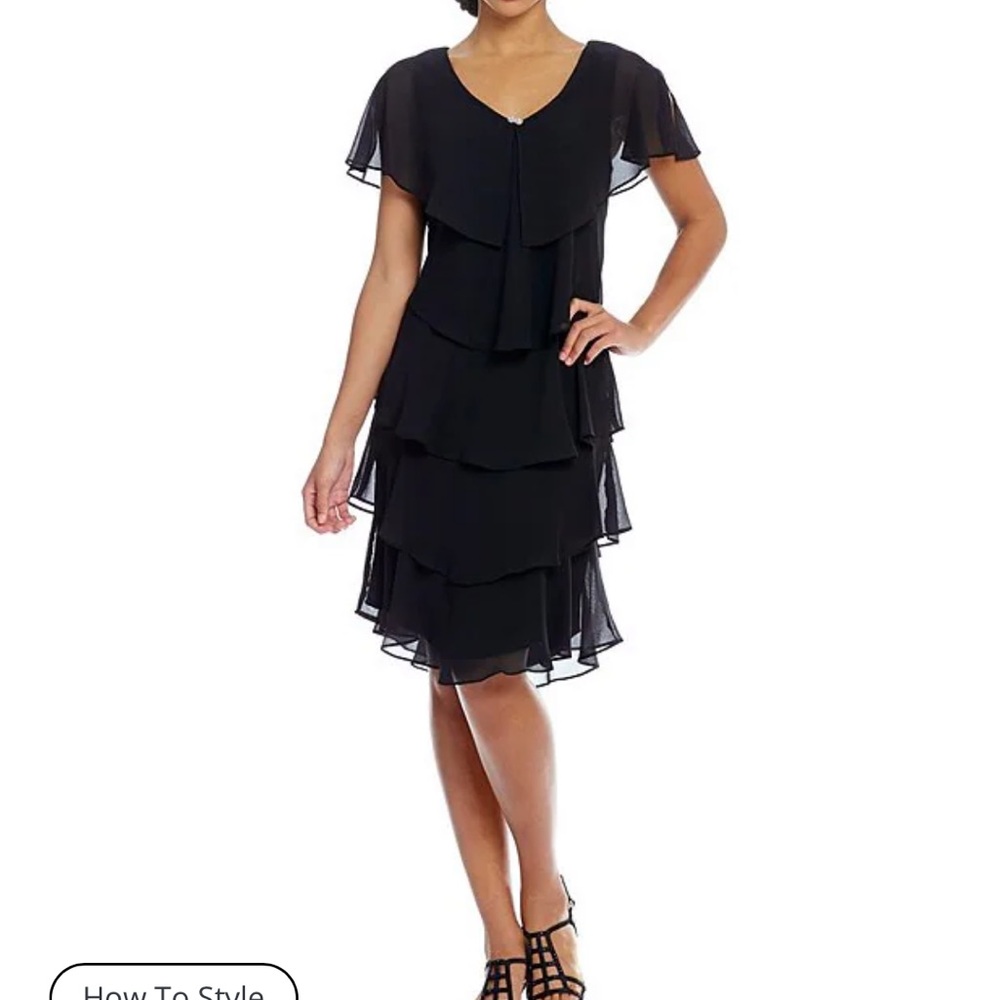 Sophisticated Black Ruffle Dress